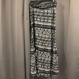 Aztec print maxi skirt